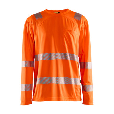 Blaklader Hi Vis Long sleeve T-Shirt - Orange - Size: XXL