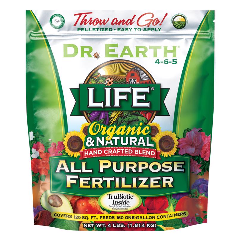 DR. Earth 736P Life Organic Flowers/Fruits/Vegetables All Purpose Fertilizer 4 lb