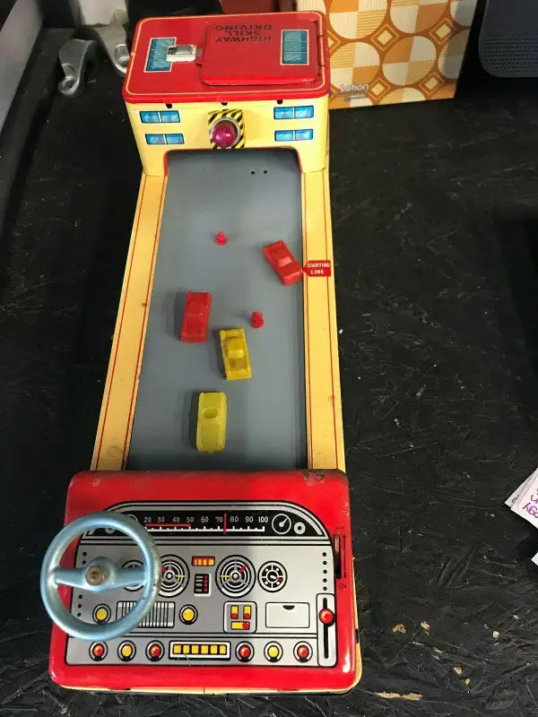 VTG SANKEI JAPAN TIN TOY HIGHWAY SKILL DRIVING CROSS COUNTRY EXPRESS AUTO 60’S