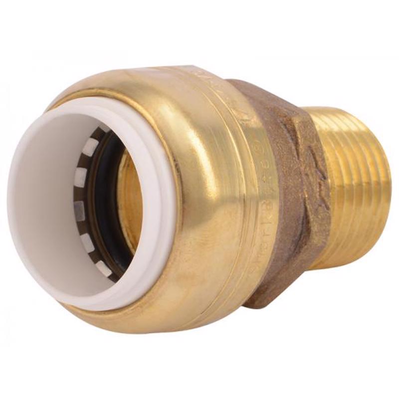 Sharkbite UIP134A Push to Connect 3/4 in. PVC in. X 3/4 in. D MNPT Brass Adapter