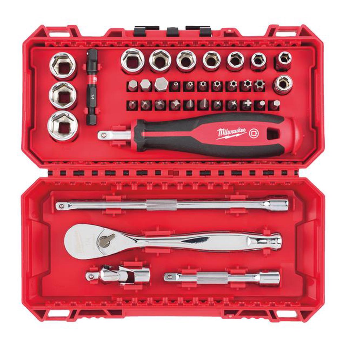 Milwaukee ratchet and socket wrench set 4932498381