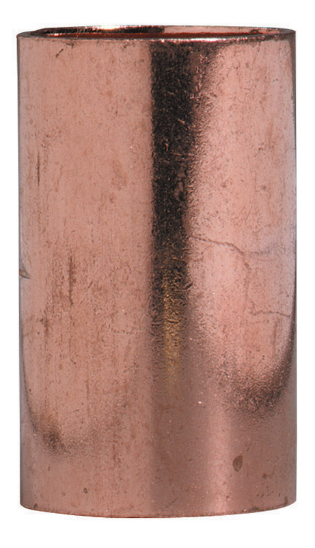 Nibco W00720J 1/2 in. Sweat X 1/2 in. D Sweat Copper Coupling with Stop 10 pk