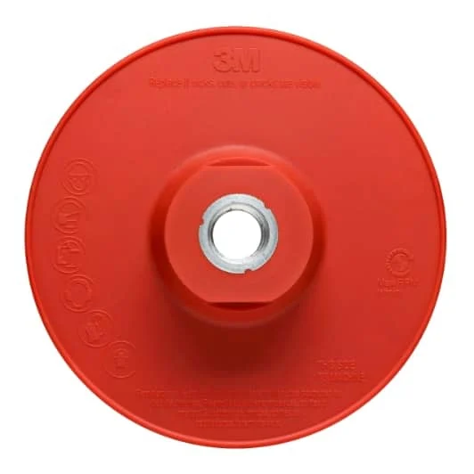 3M™ Disc Back-up Pad 11224, Ribbed, Extra Hard, Red, 4 in, One Piece, 10 ea/Case