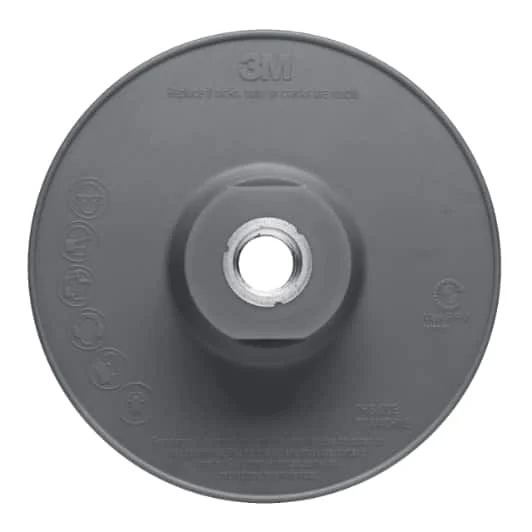 3M™ Disc Back-up Pad 11235, Ribbed, Medium, Gray, 7 in, One Piece, 10 ea/Case