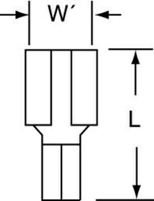 3M™ High Temperature Non-Insulated Butted Seam Disconnect, Female, HT-72F-250-32, Max. Temp. 900 °F (482 °C)