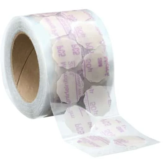 3M™ Microfinishing PSA Film Disc Roll 268L, 50 Mic 3MIL, Type D, 1-3/8 in x NH, Scallop, Die 143S, 1000 Discs/Roll