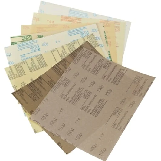 3M™ Microfinishing PSA Film Sheet 268L, 80 Mic 3MIL, Type D, 9-3/4 in x 56 in