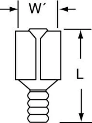 3M™ Non-Insulated Butted Seam Female Disconnect, 71F-250-32, Max. Temp. 347 °F (175 °C) for bare terminals