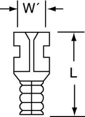 3M™ Non-Insulated Butted Seam Female Disconnect, 72F-187-20, Max. Temp. 347 °F (175 °C) for bare terminals