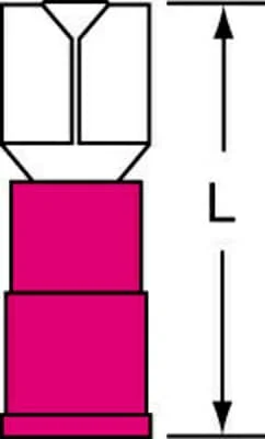 3M™ Non-Insulated Interlock Barrel Female Disconnect, 73F-250-32, Max. Temp. 347 °F (175 °C) for bare terminals