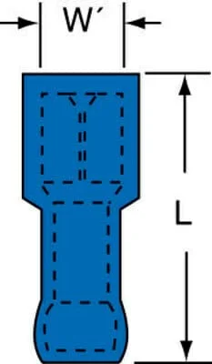 3M™ Nylon Insulation Grip Female Disconnect, 72F-187-20-NB, Max. Temp. -40 to 221 °F (-40 to 105 °C)