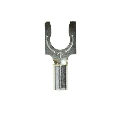 3M™ Scotchlok™ Locking Fork M14-10FLX, Non-Insulated, 100/bottle, spring-like tongue firmly fits around the stud, 500/Case