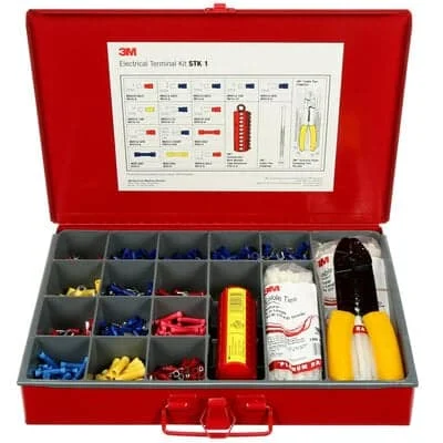 3M™ Scotchlok™ STK-1 Durable Metal Terminal Kit, Red, terminals are rohs 2011/65/eu compliant, 1/Case