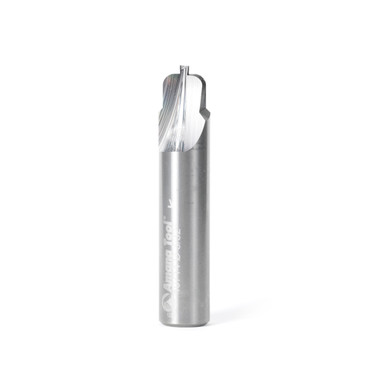 Amana Tool 40714 CNC Solid Carbide EVA Foam Decking 3mm R x 27/64 Dia x 7/16 Cut Height x 1/2 Shank x 2-1/2 Inch Long Router Bit