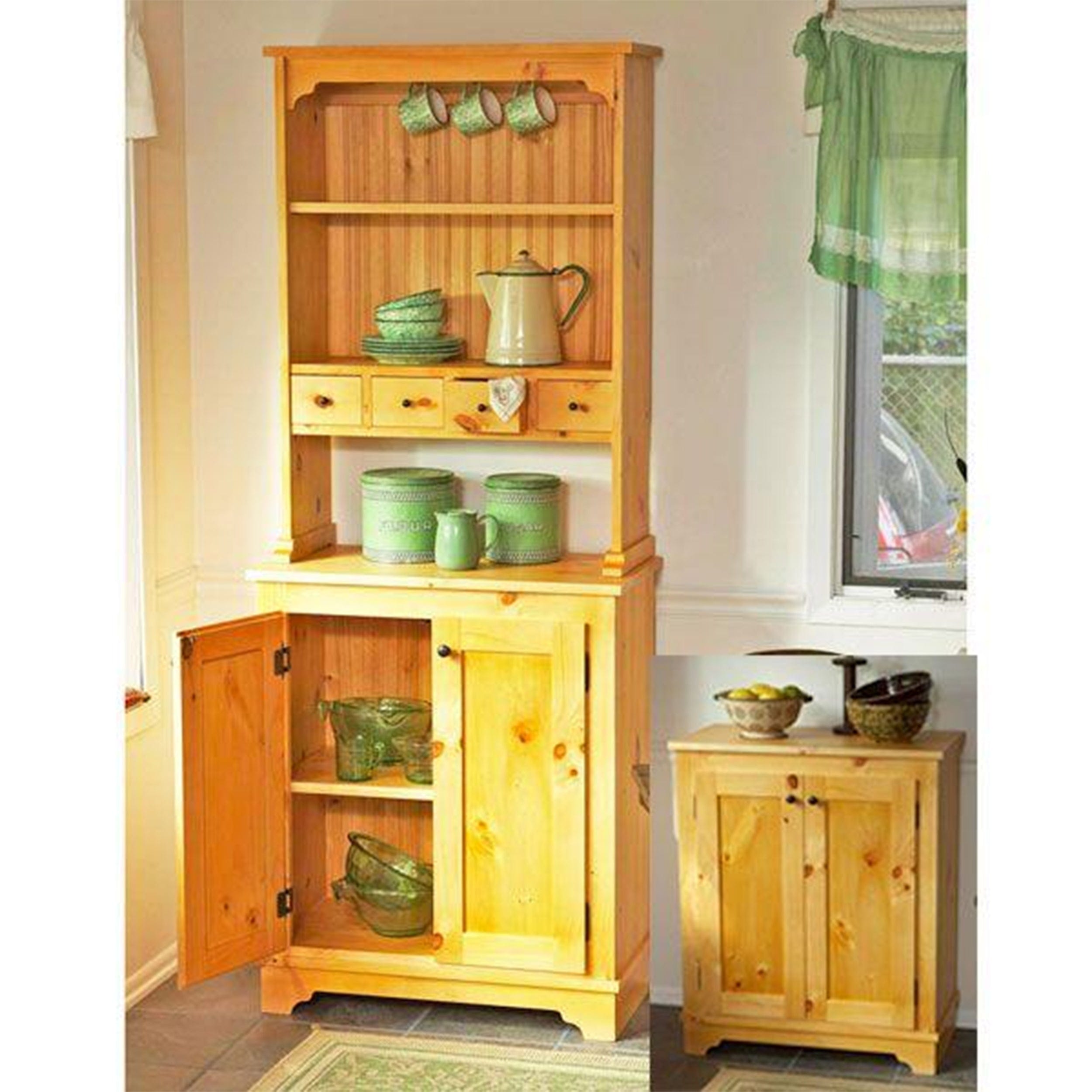 Downloadable Woodworking Project Plan to Build Country Pine Cabinet