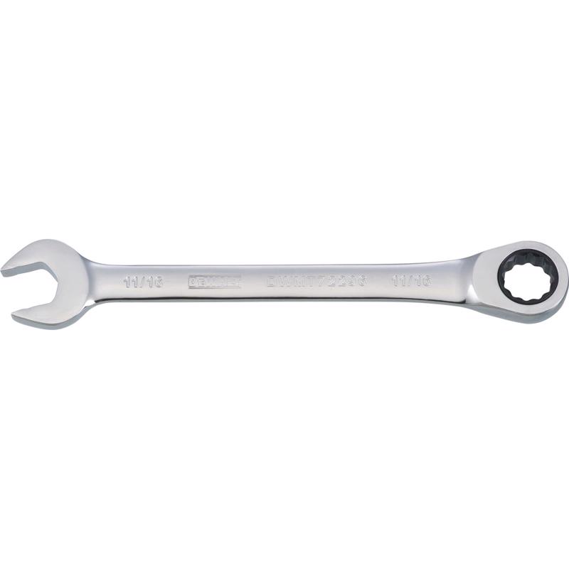 Dewalt DWMT72296OSP 11/16 in. X 11/16 in. 12 Point SAE Ratcheting Combination Wrench 8-25/32 in. L 1 pc