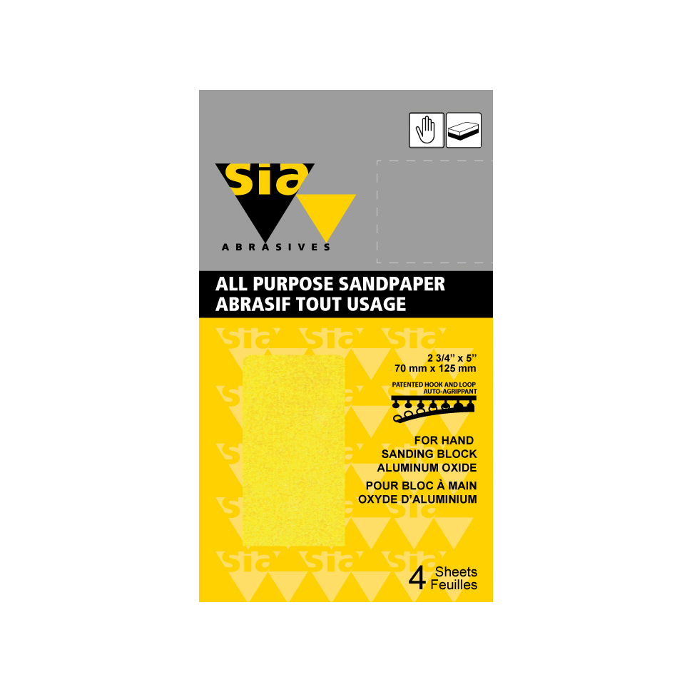 SIA 2 3/4" X 5" SHEETS 120G 4PACK