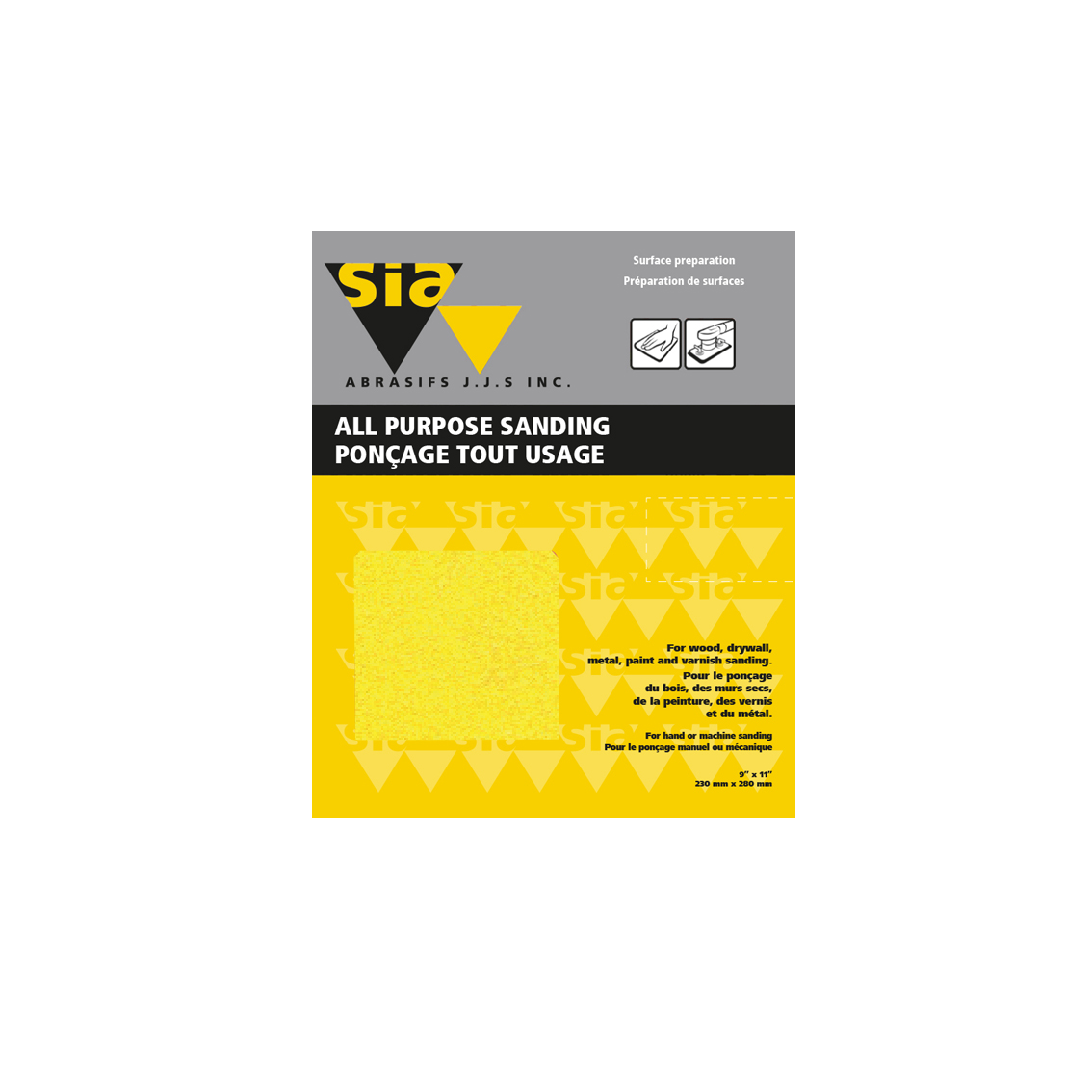 SIA 9" X 11" SANDING SHEETS 40G 4PK