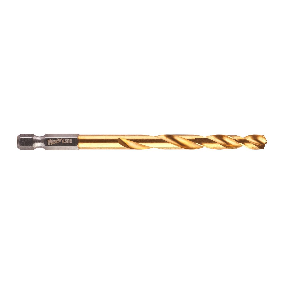 Milwaukee metal drill HSS-G TiN RED HEX 6.5x64mm SHOCKWAVE 48894715