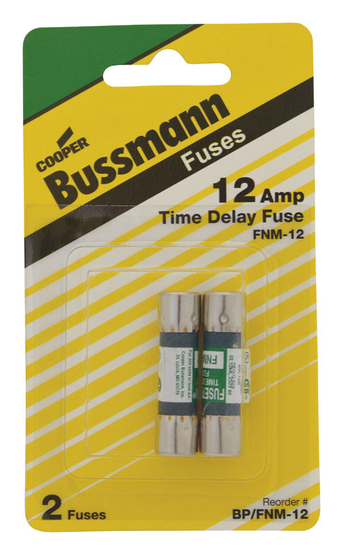 Bussmann BP/FNM-12 12 amps Dual Element Time Delay Fuse 2 pk