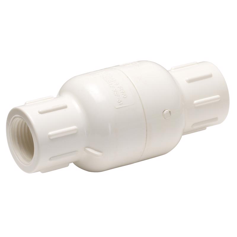 Homewerks VCKP40B7B 1-1/2 in. D X 1-1/2 in. D FIP PVC Spring Loaded Check Valve