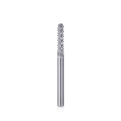 Amana Tool 46087 End Mill Point Diamond Pattern, Composite Cutting 1/8 Dia x 1/2 Cut Height x 1/8 Shank x 1-1/2 Inch Long Ultra-Fine Router Bit