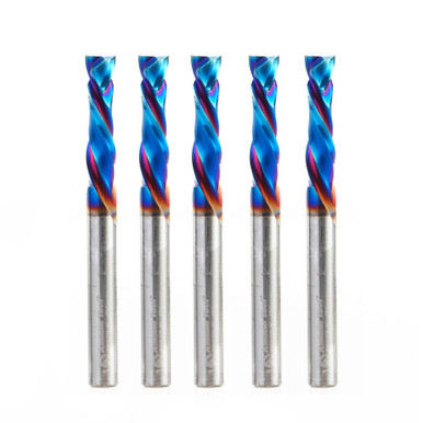 Amana Tool 46175-K-5 5-Pack CNC SC Spektra Extreme Tool Life Coated Compression Spiral 6mm D x 25mm CH x 6mm SHK x 64mm Long 2 Flute Router Bits