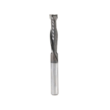 Amana Tool 46350-DLC CNC SC Diamond-Like Carbon (DLC) Coated Mortise Compression Spiral 1/4 D x 1 CH x 1/4 SHK x 2-1/2 Inch Long 2 Flute Router Bit for Solid Wood