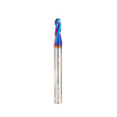 Amana Tool 46520-K SC Spektra Extreme Tool Life Coated Up-Cut Ball Nose Spiral 3/32 R x 3/16 D x 1/2 CH x 1/4 SHK x 3 Flute Router Bit