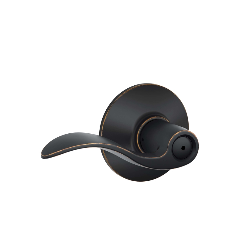 Schlage F40ACC716 Accent Aged Bronze Privacy Lever