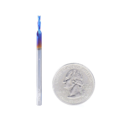 Amana Tool 48215-K SC Spektra Extreme Tool Life Coated Spiral Plunge 2mm Dia x 6mm CH x 3mm SHK 50mm Long Down-Cut Router Bit