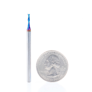 Amana Tool 48334-K SC Spektra Extreme Tool Life Coated Spiral Plunge 1/16 Dia x 1/4 CH x 1/8 SHK 2 Inch Long Up-Cut Router Bit