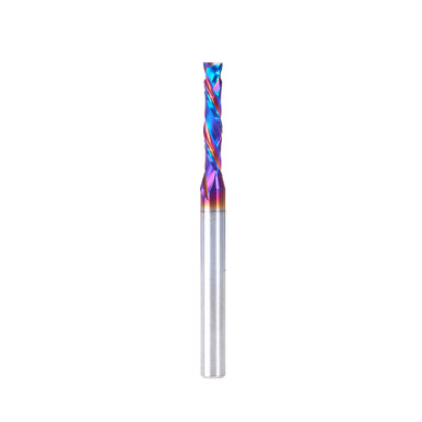 Amana Tool 48353-K CNC SC Spektra Extreme Tool Life Coated Mortise Compression Spiral 3/16 D x 1 CH 1/4 SHK 3 Inch Long 2 Flute Router Bit
