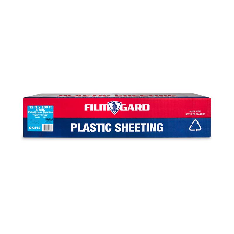 Film-Gard 625930 Plastic Sheeting 4 mil X 12 ft. W X 100 ft. L Polyethylene Clear 1 pk