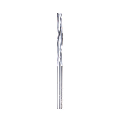 Amana Tool 48462 CNC Solid Carbide Foam Cutting Up-Cut Spiral 1/4 D x 2 CH x 1/4 SHK x 4 Inch Long Flat Bottom 3-Flute Router Bit