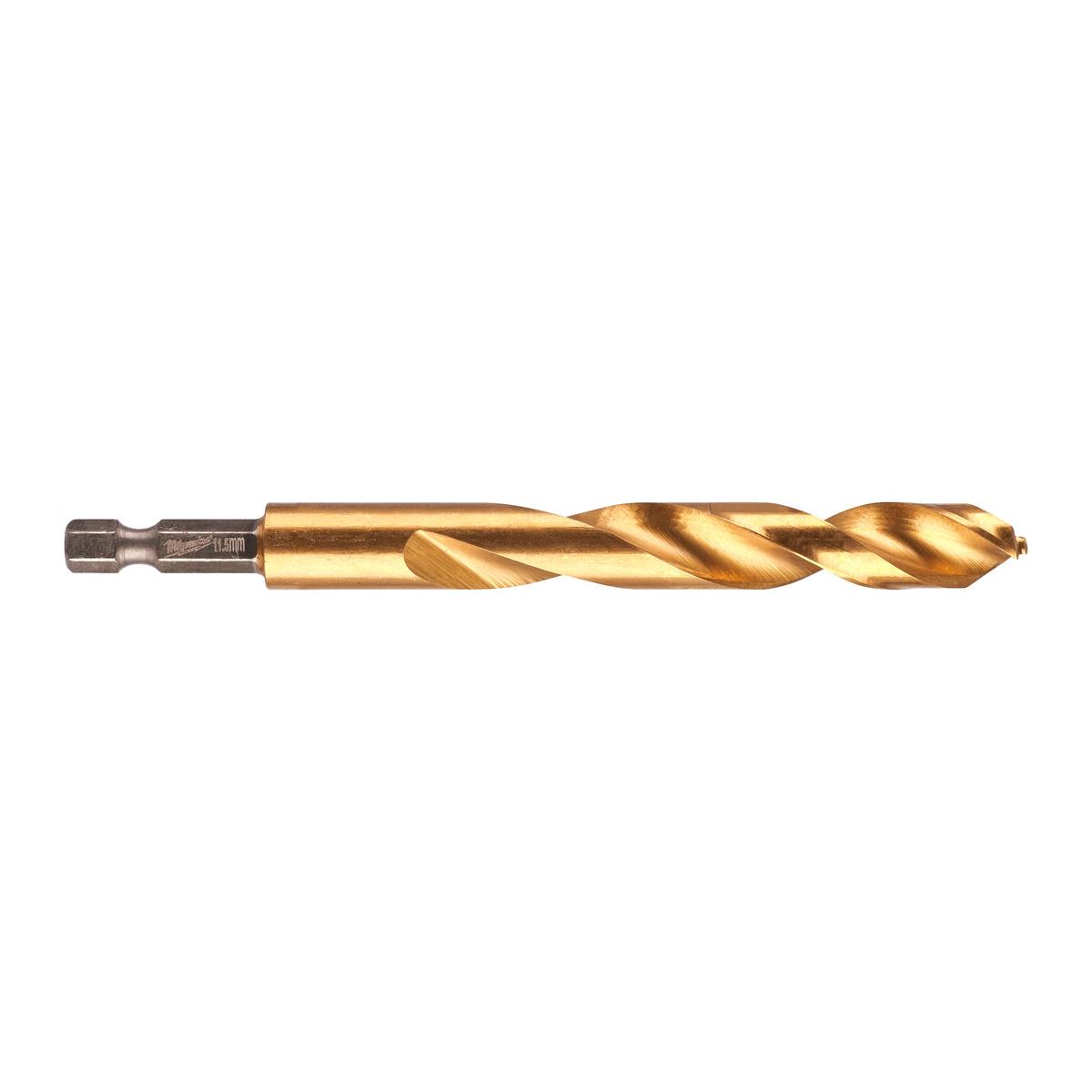 Milwaukee metal drill HSS-G TiN RED HEX 11.5x81mm SHOCKWAVE 48894726