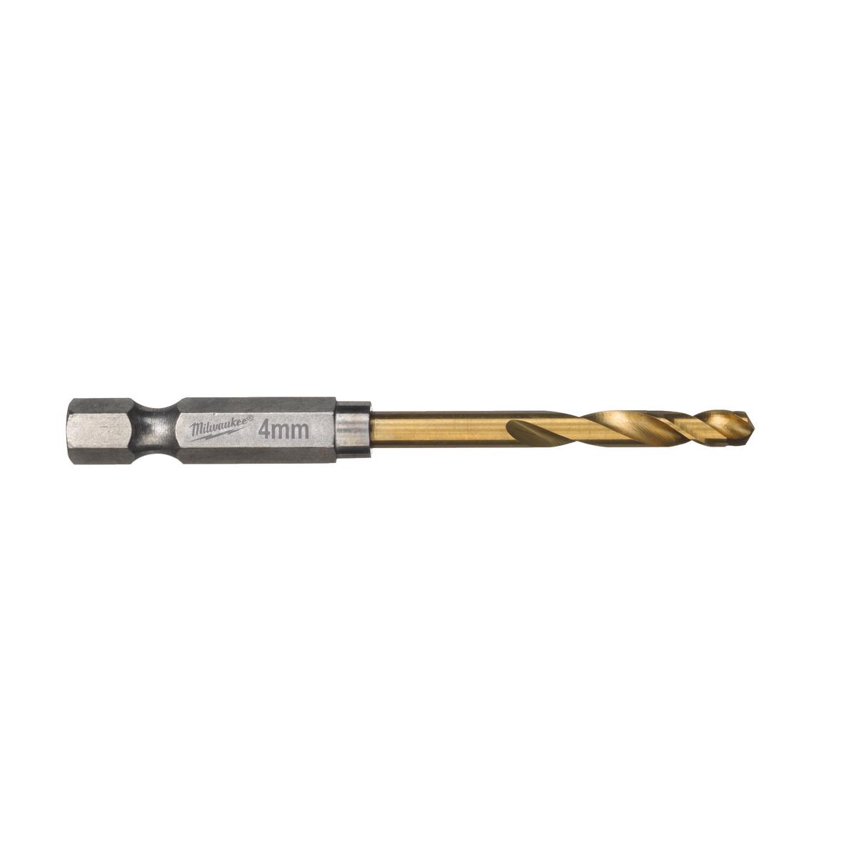 Milwaukee metal drill HSS-G TiN RED HEX 4.0x26mm SHOCKWAVE 4932478178
