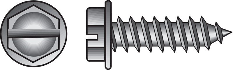 Hillman 70253 No. 6 Ga. X 1/2 in. L Slotted Hex Head Sheet Metal Screws 100 pk