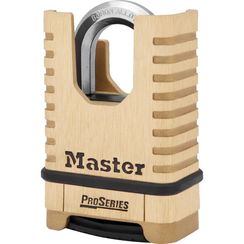 Master Lock 1177D ProSeries 6.56 in. H X 2-1/4 in. W Brass 4-Digit Combination Shrouded Padlock
