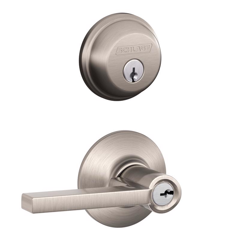 Schlage FB50NVLAT619 Latitude Satin Nickel Metal Single Cylinder Deadbolt