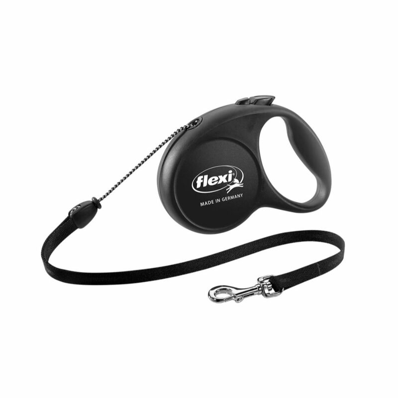 Flexi FU20C5.266.S Black Retractable Nylon Dog Leash Medium