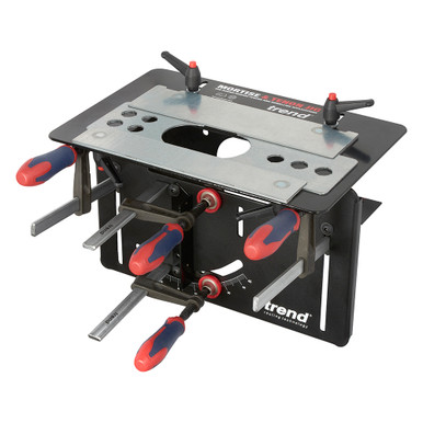 Trend Mortise and Tenon Jig for Perfect-Fitting Joints, Ideal for Furniture Construction, Fully Adjustable for Compound Angle Joints, Includes US-Style Screw-On Guide Bush, MT/JIG