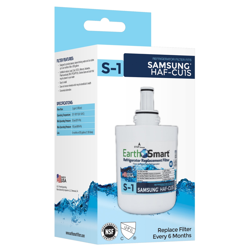 Earthsmart 102620 S-1 Refrigerator Replacement Filter For Samsung HAFCU1