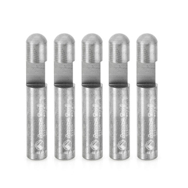 Amana Tool 51200-5, 5-Pack Solid Carbide Panel Pilot Flush Trim 1/4 D x 1/4 CH x 1/4 SHK x 1-1/2 Inch Long Single Flute Router Bits