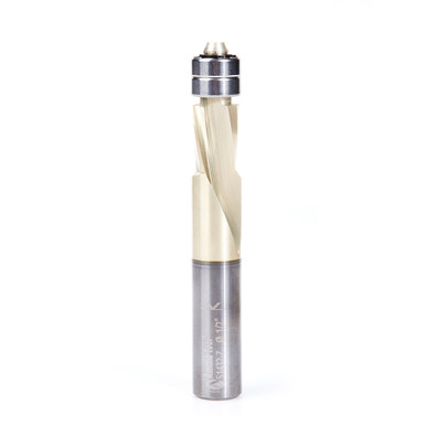 Amana Tool 51432-Z Solid Carbide InVectra Aluminum Laminate Trim 1/2 D x 5/8 CH x 1/2 SHK x 3-1/2 Inch Long ZrN Coated Router Bit