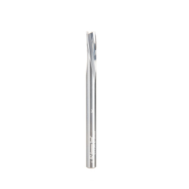 Amana Tool 51736 Solid Carbide Spiral Finisher 6mm Dia x 9.5mm Cut Height x 6mm Shank x 75mm Long Down-Cut Router Bit, Leaves an Extra High Surface Finish