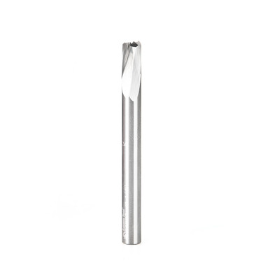 Amana Tool 51892 SC Slow Spiral ‘O’ Flute, Acrylic Cutting 1/4 D x 3/8 Inch CH x 1/4 SHK x 2-1/2 Inch Long Up-Cut Router Bit