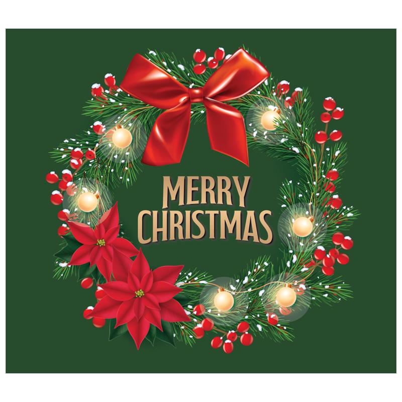 Dyno X6PD352-9 Merry Christmas 7 ft. Garage Door Cover