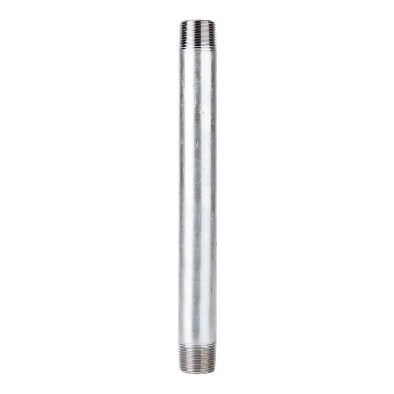 STZ Industries 303U1X12 1 in. MIP each X 1 in. D MIP Galvanized Steel 12 in. L Nipple