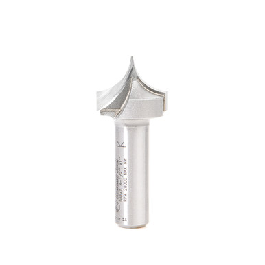 Amana Tool 56145 Carbide Tipped Point Cutting Roundover 1/2 R x 1 D x 3/4 CH x 1/2 SHK x 2-3/8 Inch Long Router Bit for Beadboards